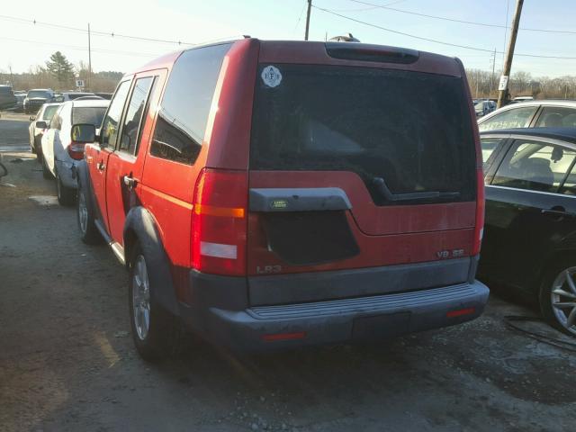 SALAD25446A377765 - 2006 LAND ROVER LR3 SE RED photo 3