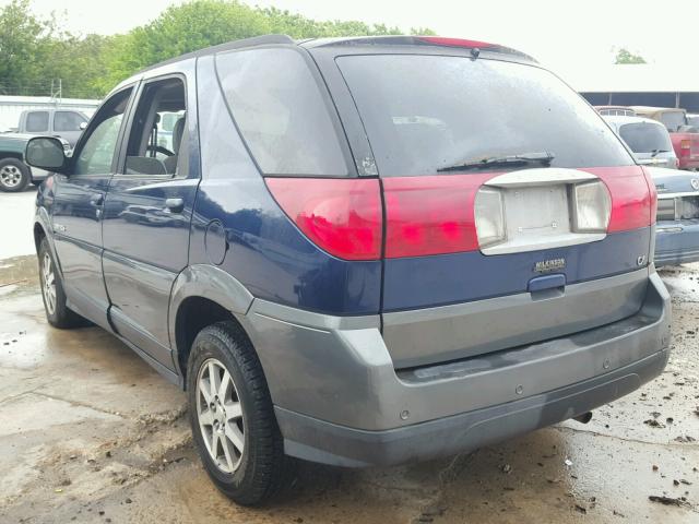 3G5DA03E43S518199 - 2003 BUICK RENDEZVOUS BLUE photo 3