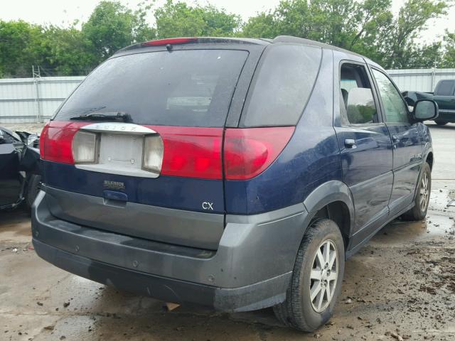 3G5DA03E43S518199 - 2003 BUICK RENDEZVOUS BLUE photo 4