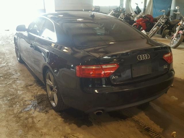 WAUDK78T78A024480 - 2008 AUDI A5 QUATTRO BLACK photo 3