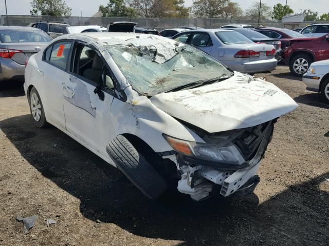 19XFB2F50CE348184 - 2012 HONDA CIVIC LX WHITE photo 1