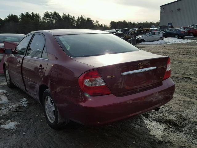 4T1BF32K82U001704 - 2002 TOYOTA CAMRY LE RED photo 3