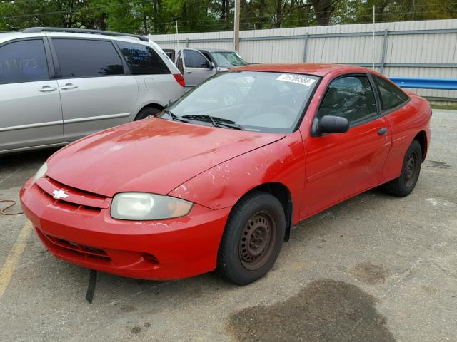 1G1JC12F937341596 - 2003 CHEVROLET CAVALIER RED photo 2