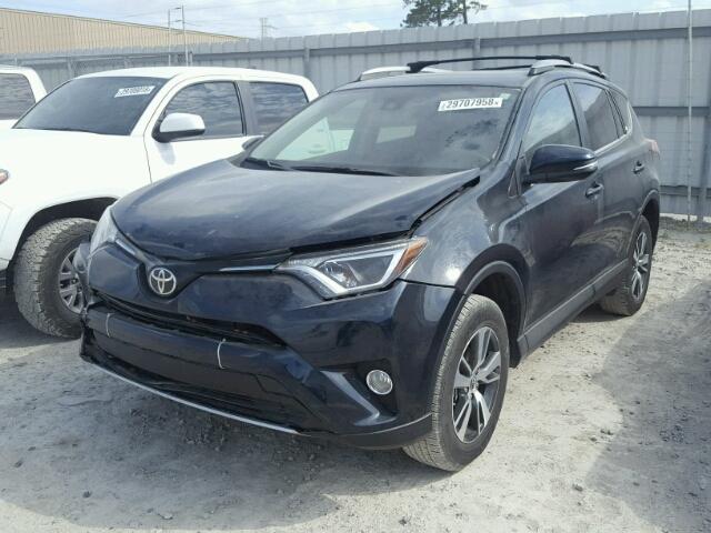 2T3WFREV8HW355278 - 2017 TOYOTA RAV4 XLE BLUE photo 2