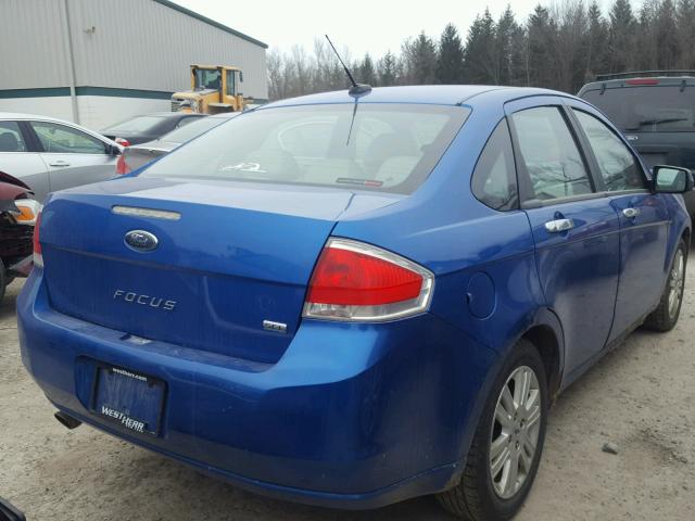 1FAHP3HN4AW135681 - 2010 FORD FOCUS SEL BLUE photo 4