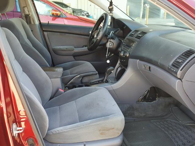 1HGCM56776A142742 - 2006 HONDA ACCORD EX RED photo 5