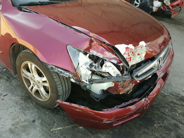 1HGCM56776A142742 - 2006 HONDA ACCORD EX RED photo 9