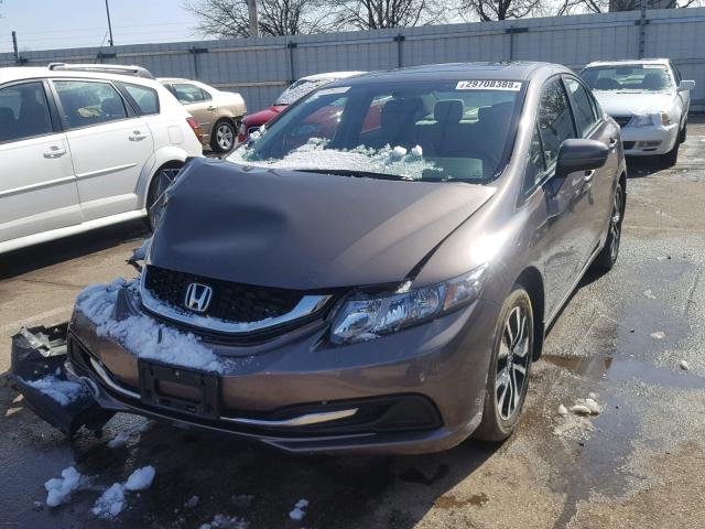 2HGFB2F87EH553357 - 2014 HONDA CIVIC EX Qəhvəyi foto 2