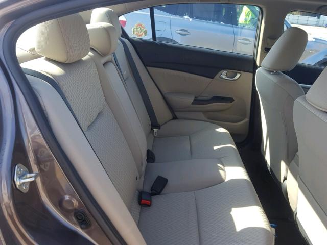 2HGFB2F87EH553357 - 2014 HONDA CIVIC EX Qəhvəyi foto 6