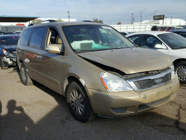 KNDMG4C72B6374641 - 2011 KIA SEDONA LX GOLD photo 1