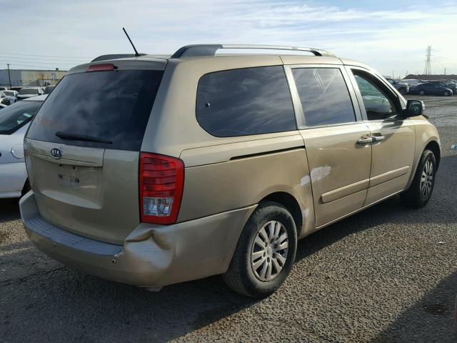 KNDMG4C72B6374641 - 2011 KIA SEDONA LX GOLD photo 4