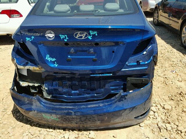 KMHCT4AE8GU165329 - 2016 HYUNDAI ACCENT SE BLUE photo 9