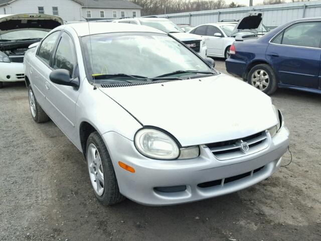 1B3ES46C62D502436 - 2002 DODGE NEON SE SILVER photo 1