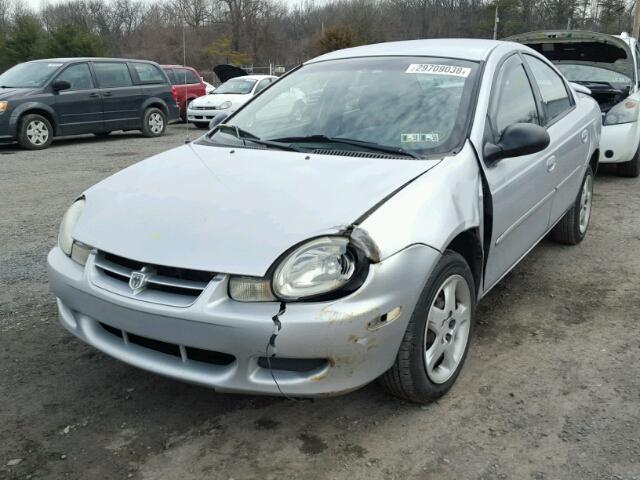 1B3ES46C62D502436 - 2002 DODGE NEON SE SILVER photo 2