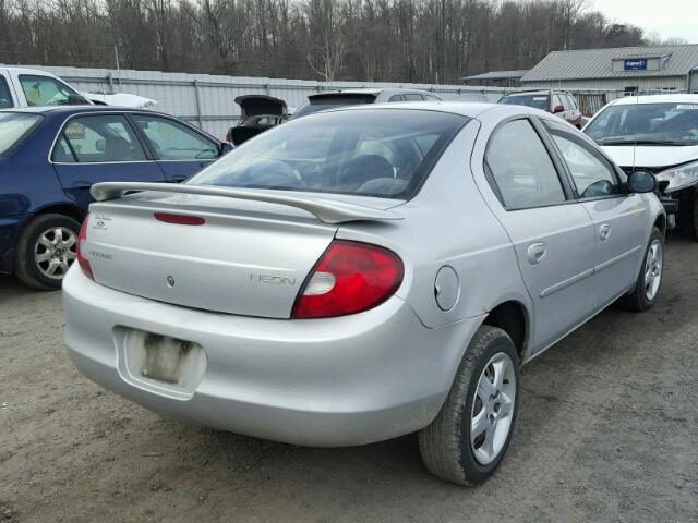 1B3ES46C62D502436 - 2002 DODGE NEON SE SILVER photo 4