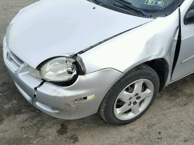 1B3ES46C62D502436 - 2002 DODGE NEON SE SILVER photo 9