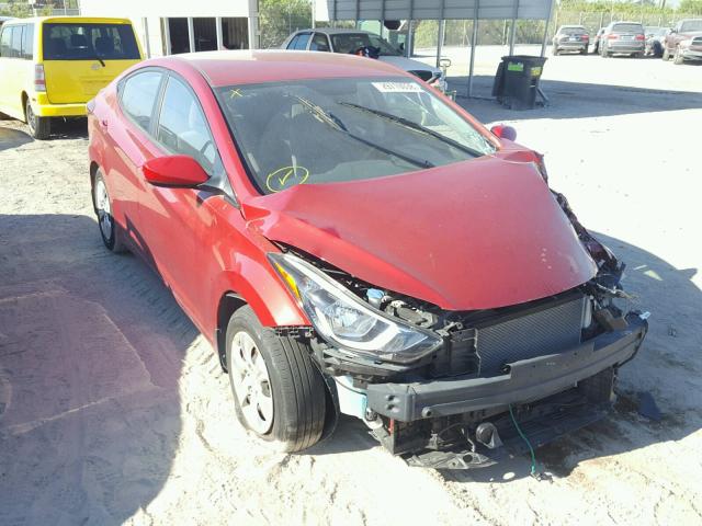 KMHDH4AE4GU650380 - 2016 HYUNDAI ELANTRA SE RED photo 1