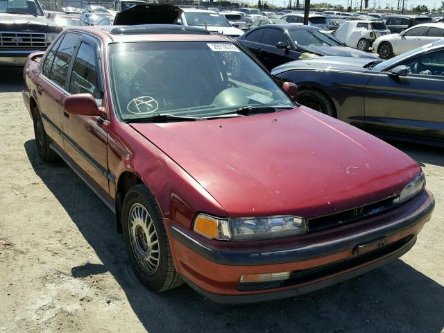 JHMCB7549LC122577 - 1990 HONDA ACCORD DX BURGUNDY photo 1