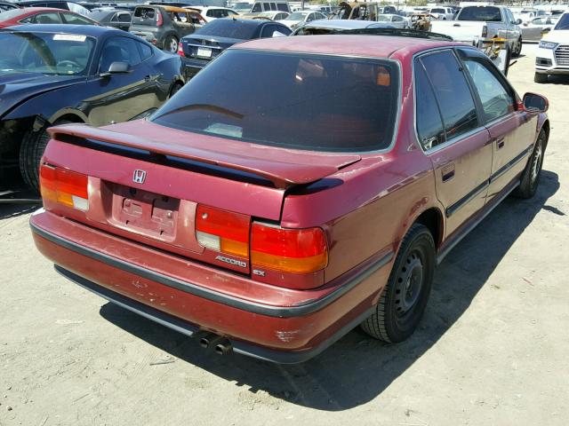 JHMCB7549LC122577 - 1990 HONDA ACCORD DX BURGUNDY photo 4