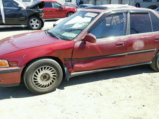 JHMCB7549LC122577 - 1990 HONDA ACCORD DX BURGUNDY photo 9