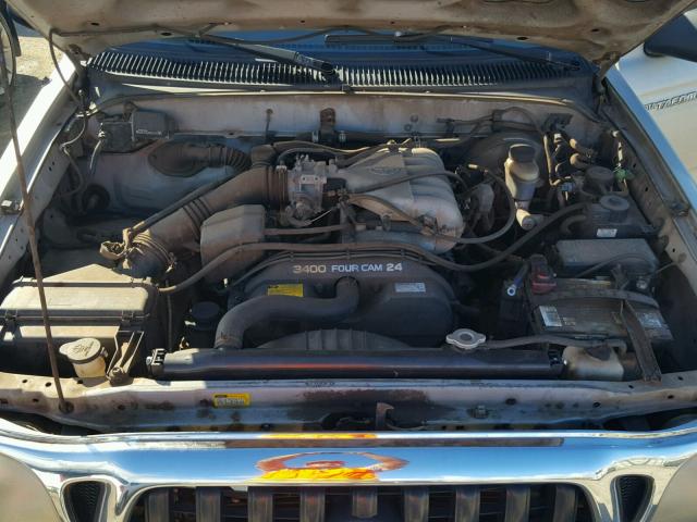 5TEHN72N31Z842712 - 2001 TOYOTA TACOMA DOU GRAY photo 7