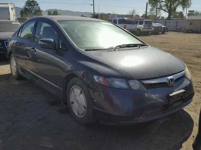 JHMFA36277S002486 - 2007 HONDA CIVIC HYBR BLUE photo 1