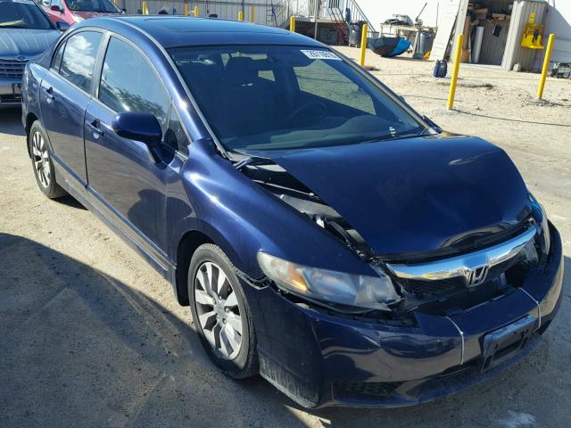 2HGFA16809H504083 - 2009 HONDA CIVIC EX BLUE photo 1