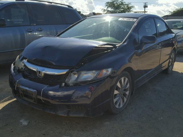 2HGFA16809H504083 - 2009 HONDA CIVIC EX ლურჯი ფოტო 2