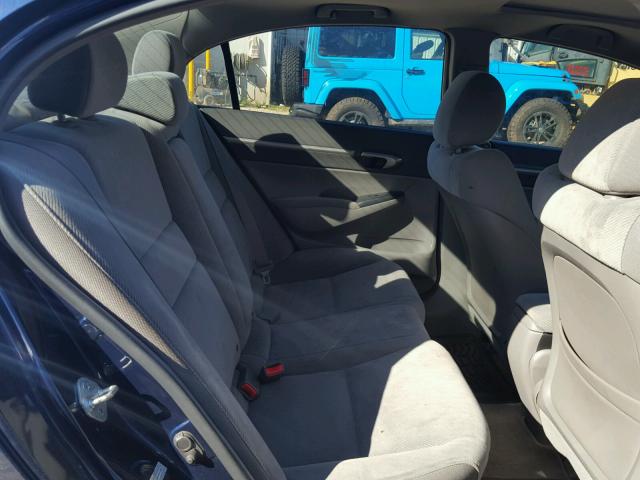 2HGFA16809H504083 - 2009 HONDA CIVIC EX ლურჯი ფოტო 6