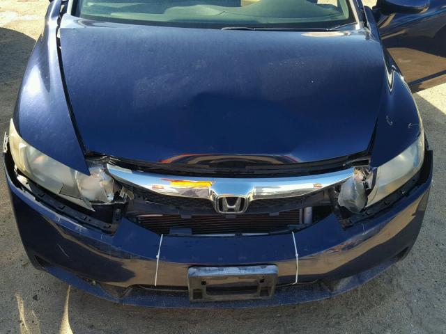 2HGFA16809H504083 - 2009 HONDA CIVIC EX BLUE photo 7