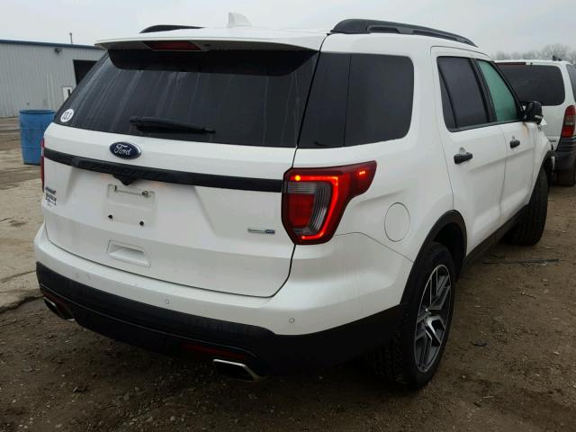 1FM5K8GT3HGA46791 - 2017 FORD EXPLORER S WHITE photo 4