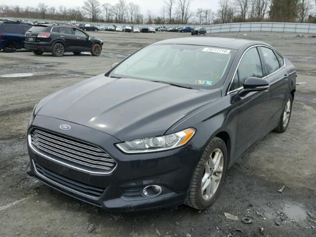 3FA6P0HR0DR166958 - 2013 FORD FUSION SE BLACK photo 2