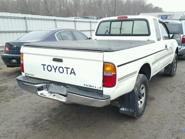 4TAWN72N4VZ302337 - 1997 TOYOTA TACOMA XTR WHITE photo 4