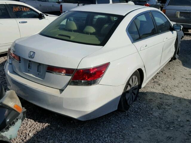 1HGCP2F36CA110170 - 2012 HONDA ACCORD LX WHITE photo 4