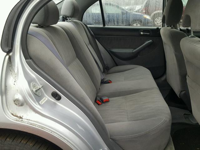 2HGES16565H581551 - 2005 HONDA CIVIC LX SILVER photo 6