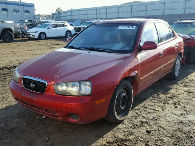 KMHDN45D23U704988 - 2003 HYUNDAI ELANTRA GL RED photo 2