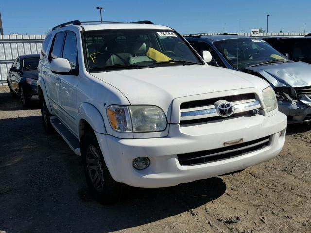 5TDBT44A85S237768 - 2005 TOYOTA SEQUOIA SR WHITE photo 1