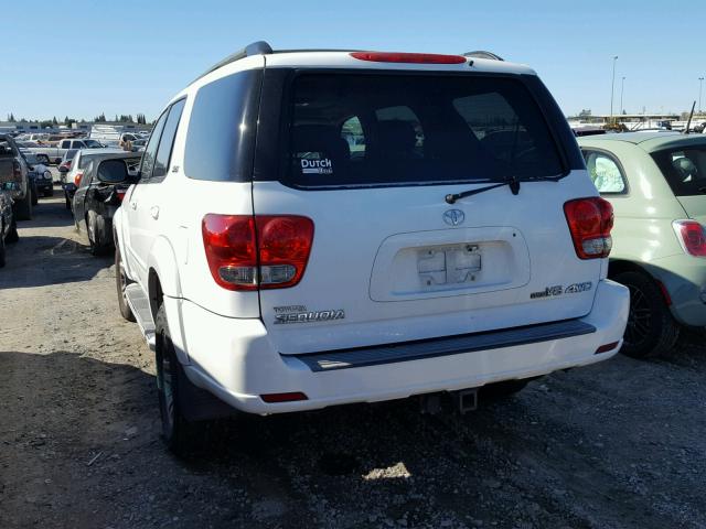 5TDBT44A85S237768 - 2005 TOYOTA SEQUOIA SR WHITE photo 3