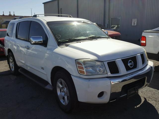 5N1AA08A35N736709 - 2005 NISSAN ARMADA SE WHITE photo 1