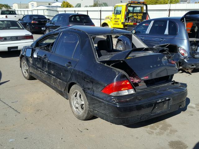 JA3AJ86E92U019269 - 2002 MITSUBISHI LANCER OZ BLACK photo 3