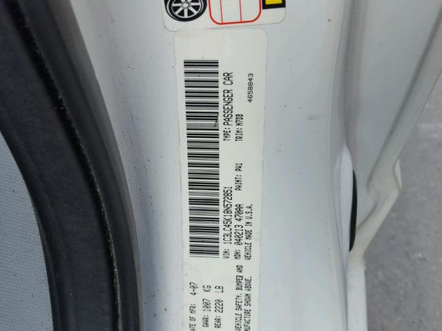 1C3LC45K18N572851 - 2008 CHRYSLER SEBRING WHITE photo 10