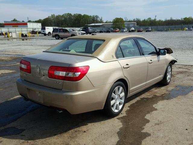 3LNHM26T18R653738 - 2008 LINCOLN MKZ TAN photo 4