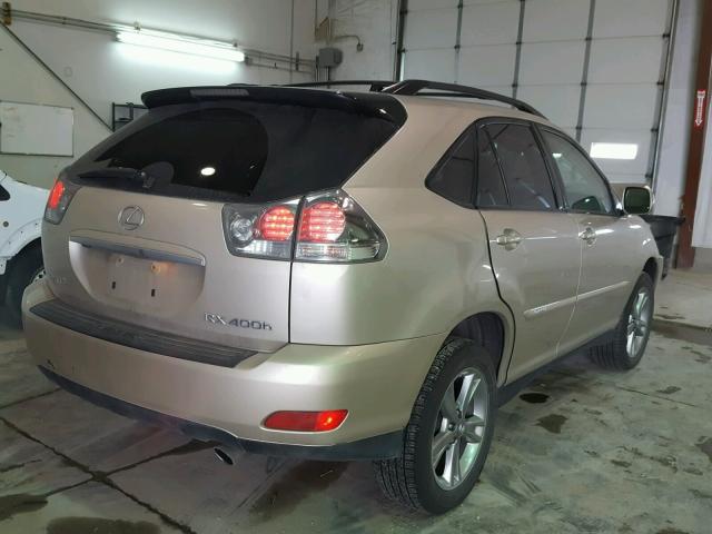 JTJHW31U872037460 - 2007 LEXUS RX 400H TAN photo 4