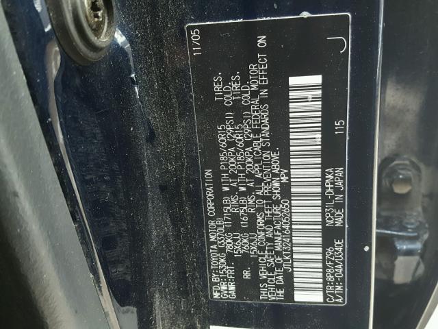 JTLKT324164052650 - 2006 TOYOTA SCION XB 蓝色 照片 10