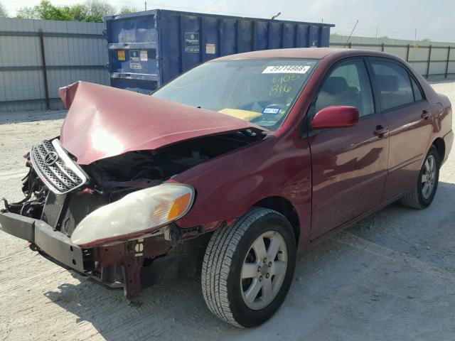 1NXBR32E55Z403816 - 2005 TOYOTA COROLLA CE RED photo 2