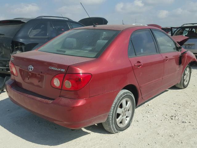 1NXBR32E55Z403816 - 2005 TOYOTA COROLLA CE RED photo 4