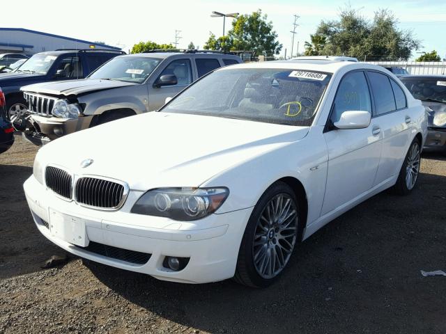 WBAHL83598DT12660 - 2008 BMW 750 WHITE photo 2