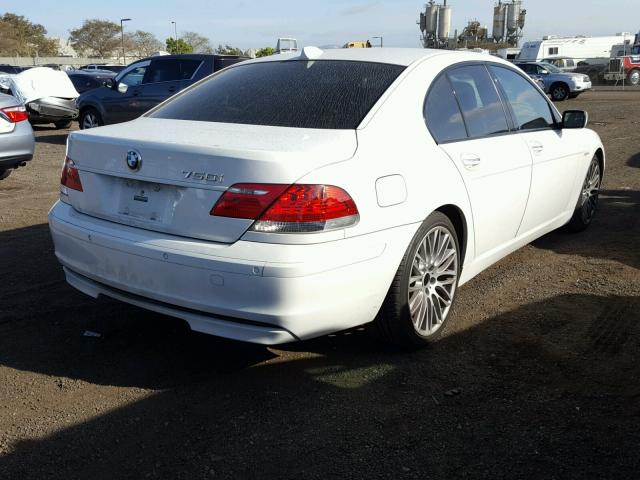 WBAHL83598DT12660 - 2008 BMW 750 WHITE photo 4