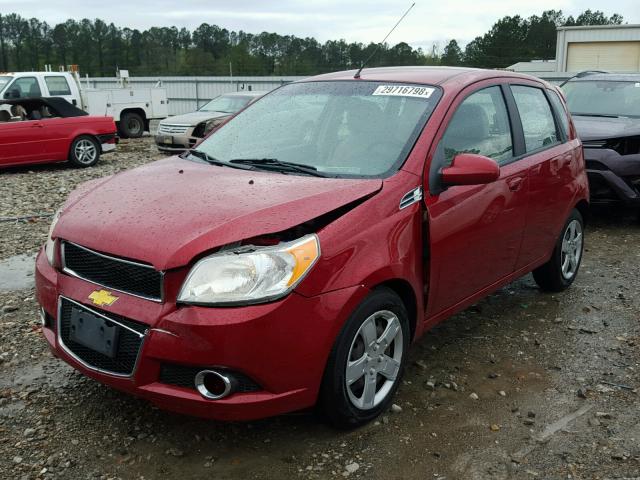 KL1TG6DE1AB111283 - 2010 CHEVROLET AVEO LT RED photo 2