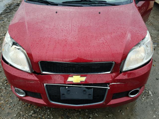 KL1TG6DE1AB111283 - 2010 CHEVROLET AVEO LT RED photo 9